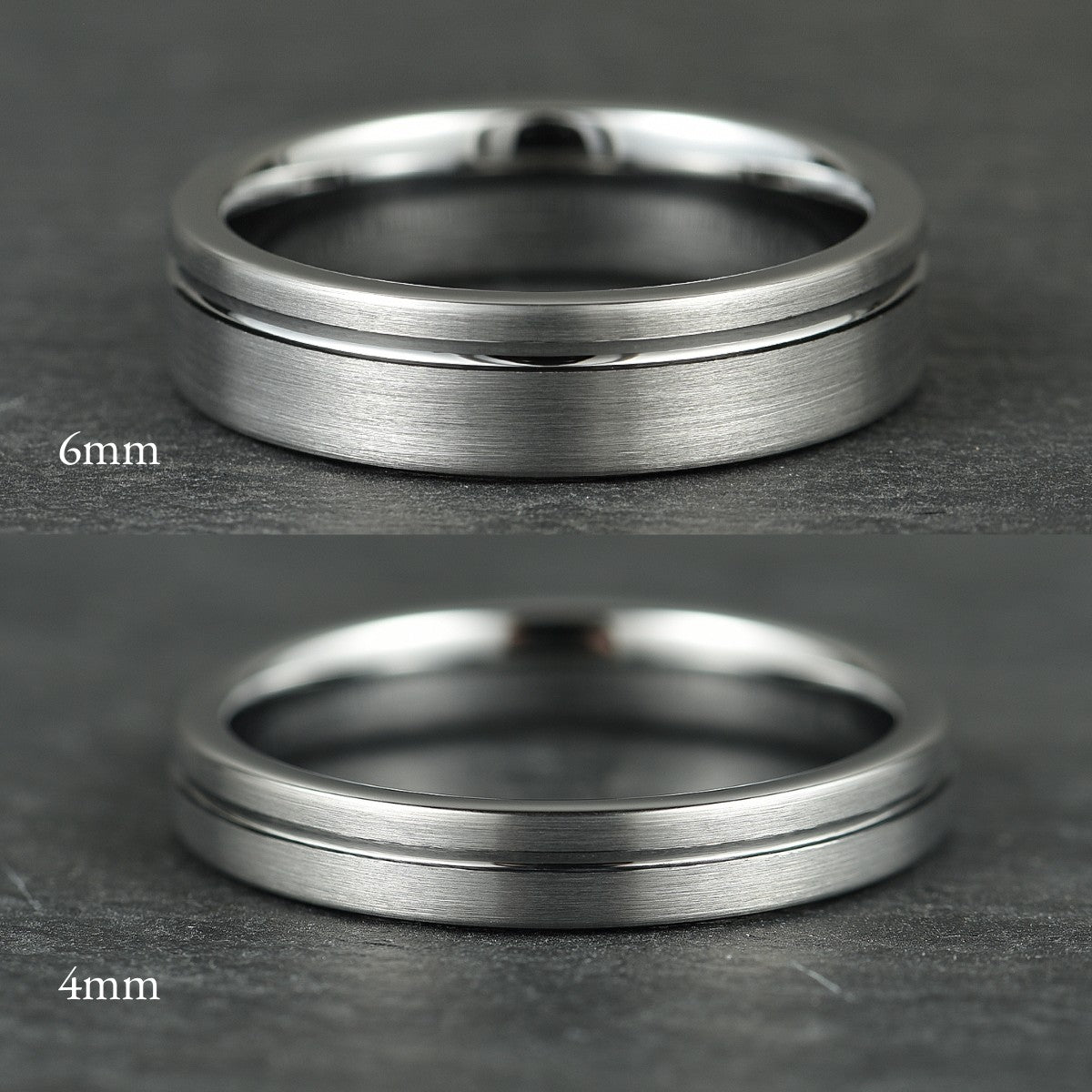 The Axis – Brushed Silver Tungsten Ring