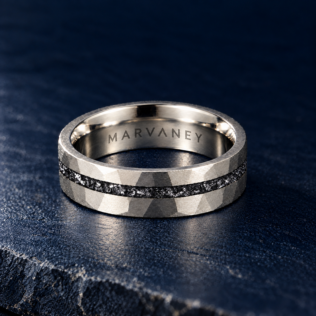 The Nova – Silver Titanium Meteorite Inlay