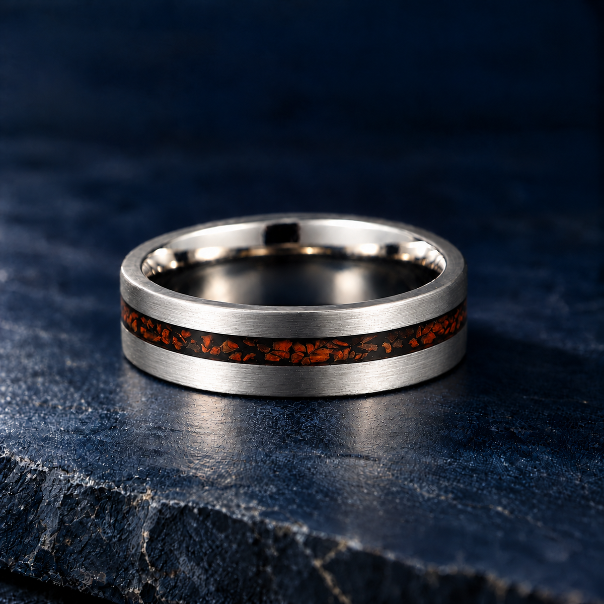 The Shale – Silver Tungsten Bone Inlay