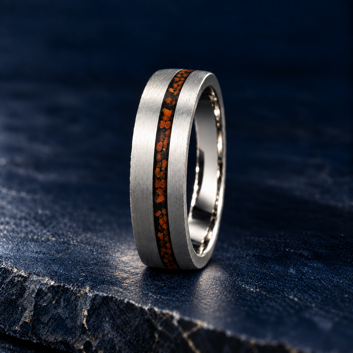 The Shale – Silver Tungsten Bone Inlay
