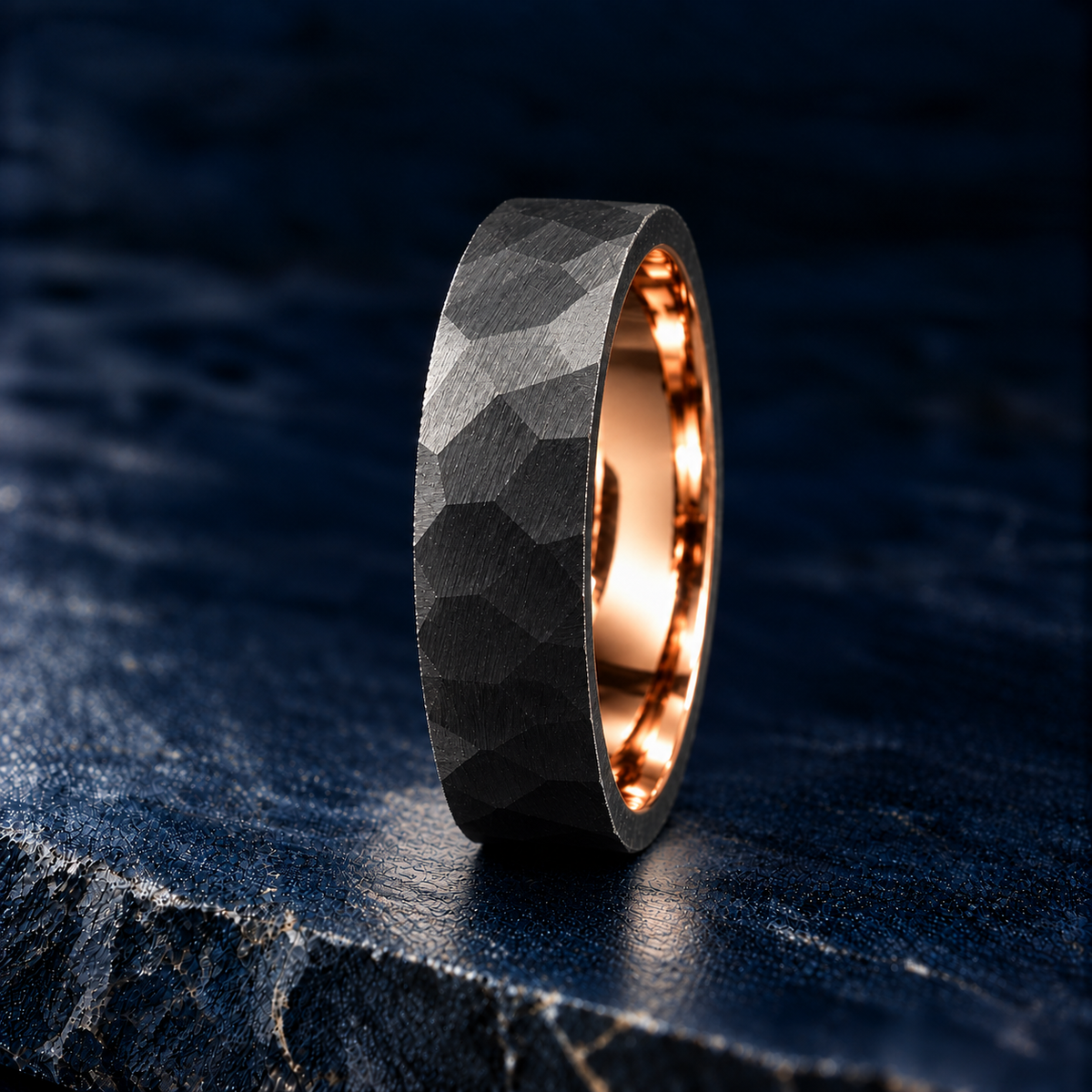 The Blackstone – Black Rose Gold Tungsten