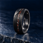 The Fathom – Black Damascus Meteorite Bone Inlay