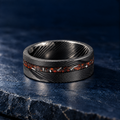The Fathom – Black Damascus Meteorite Bone Inlay