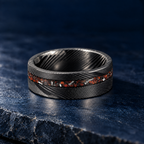The Fathom – Black Damascus Meteorite Bone Inlay