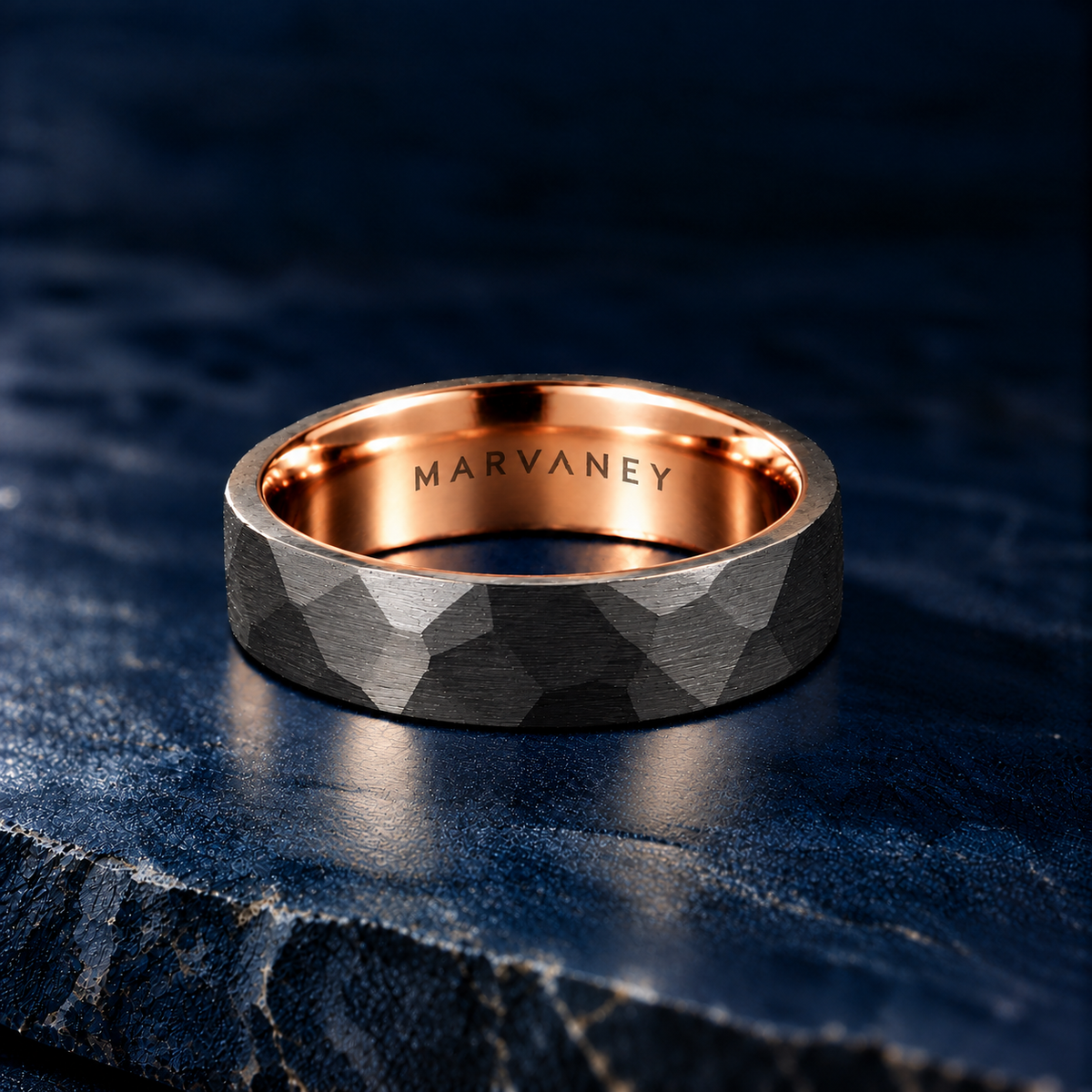 The Blackstone – Black Rose Gold Tungsten