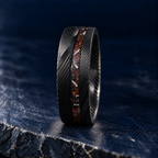 The Fathom – Black Damascus Meteorite Bone Inlay