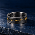 The Aurum – Black Damascus Meteorite Gold Inlay