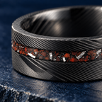 The Fathom – Black Damascus Meteorite Bone Inlay