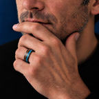 The Lagoon – Black Tungsten Wood Opal Inlay