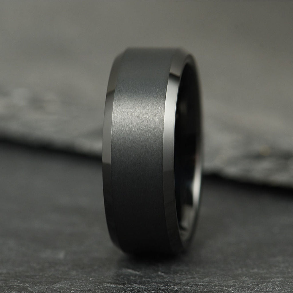The Apex - Stealth Black Tungsten Ring (6mm, 8mm)