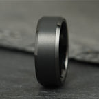 The Apex - Stealth Black Tungsten Ring (6mm, 8mm)