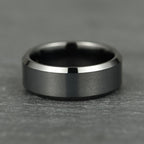 The Apex - Stealth Black Tungsten Ring (6mm, 8mm)