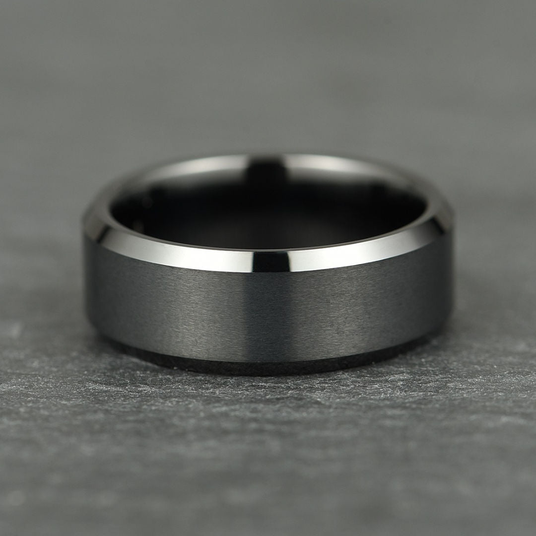 The Apex - Stealth Black Tungsten Ring (6mm, 8mm)