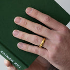 The Meridian - Polished Gold Tungsten Ring (6mm)