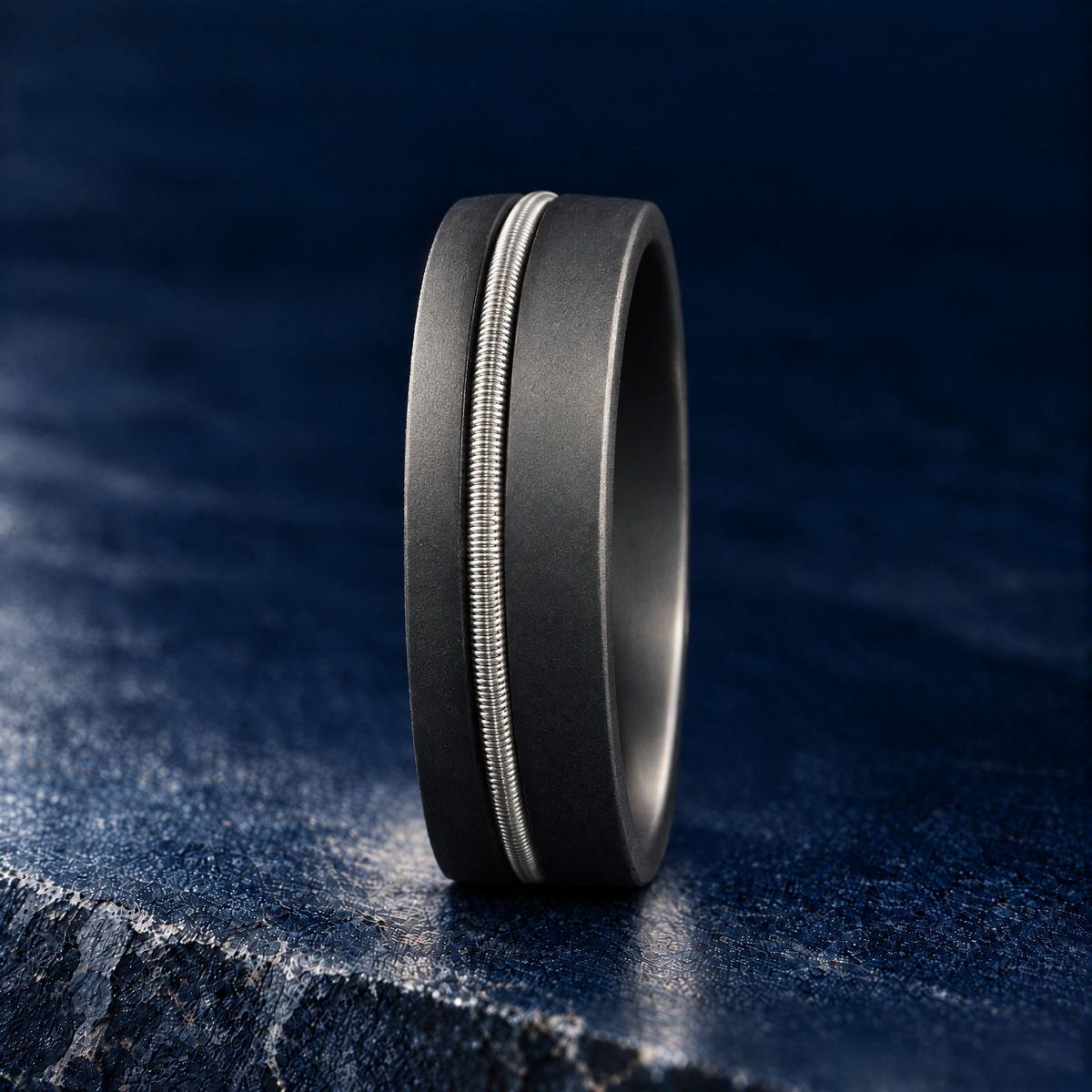 The Riff titanium ring, side profile