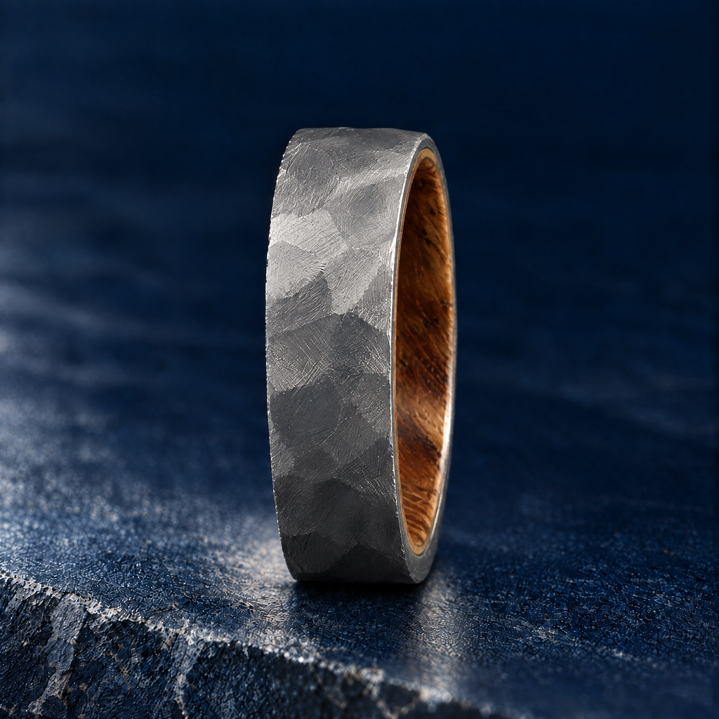 The Cooper titanium ring, side profile
