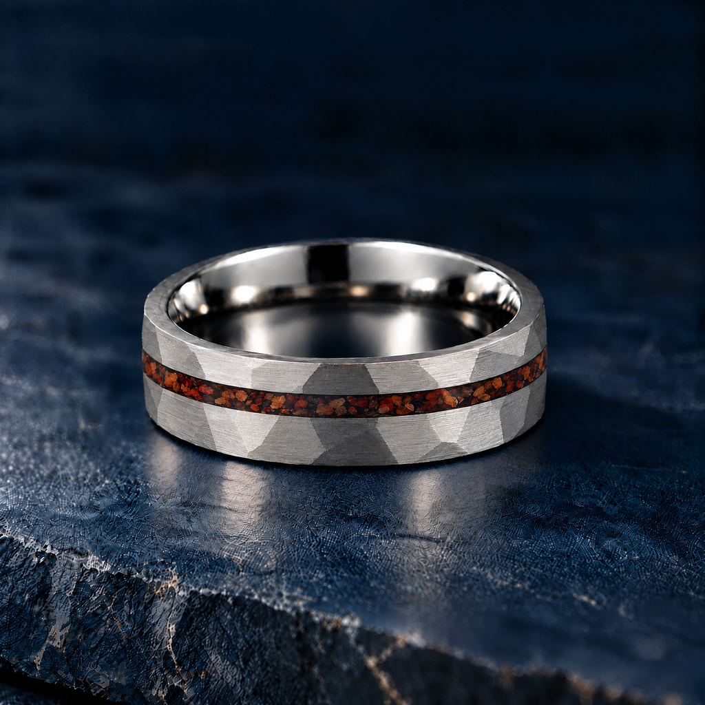 The Lyme silver tungsten ring, 6mm width