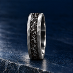The Perseid tungsten ring, side view