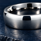 The Sovereign ring, close-up of the high-polish finish